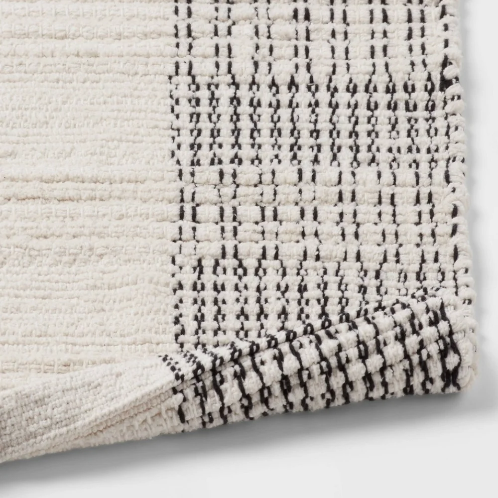 Thresol Black and White Textured Mat